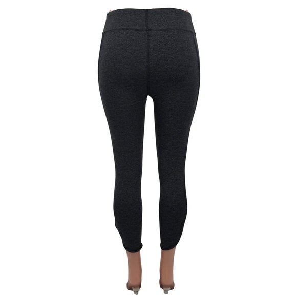 Free People Movement Gray Cutout Cropped Leggings L| Athleisure Pilates Princess - Picture 6 of 16